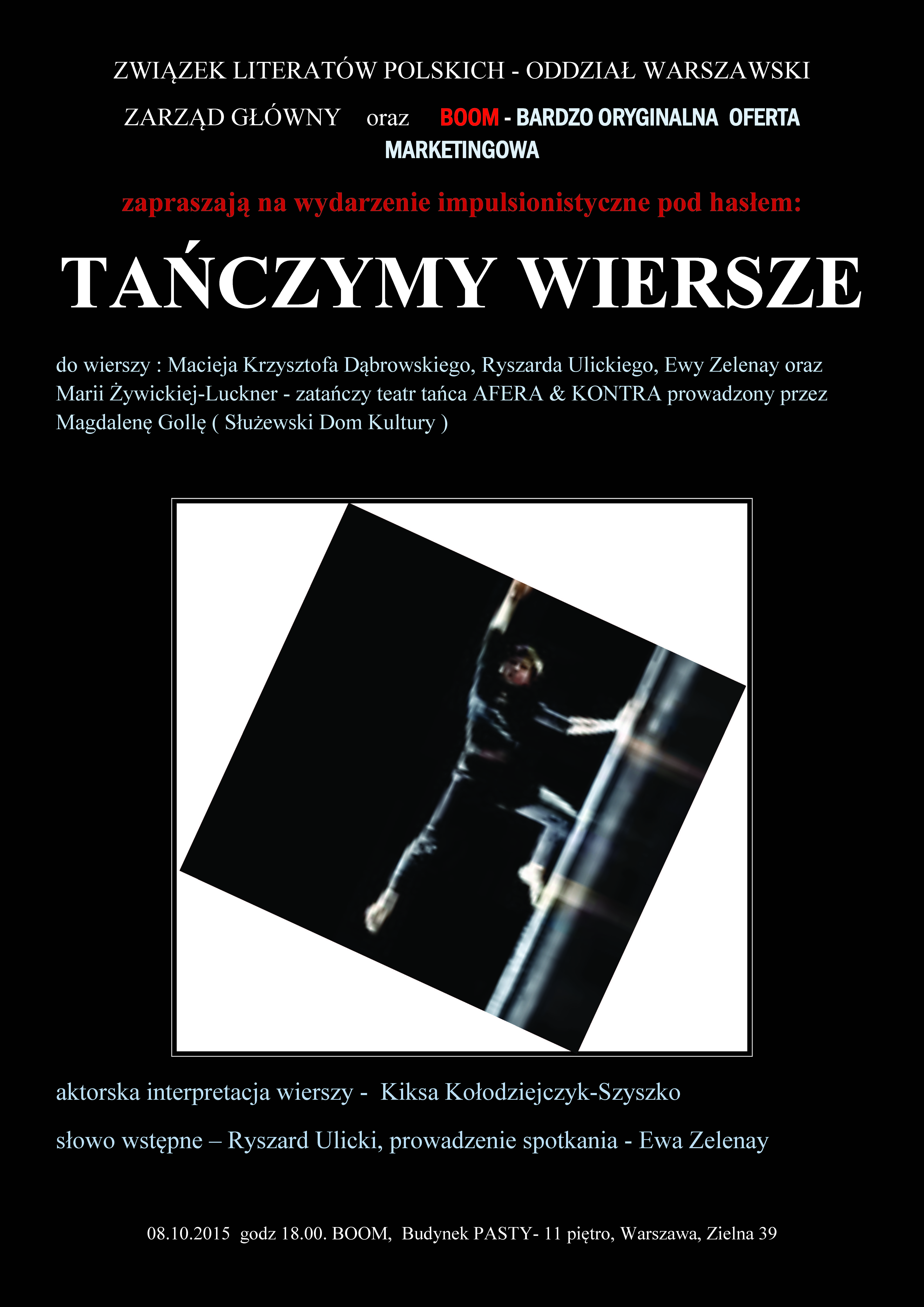 TAŃCZYMY WIERSZE - PLAKAT